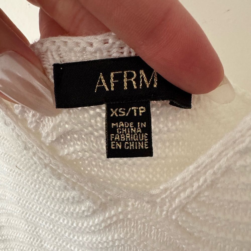 AFRM Jasper White Knit Midi Dress XS - Picture 5 of 6